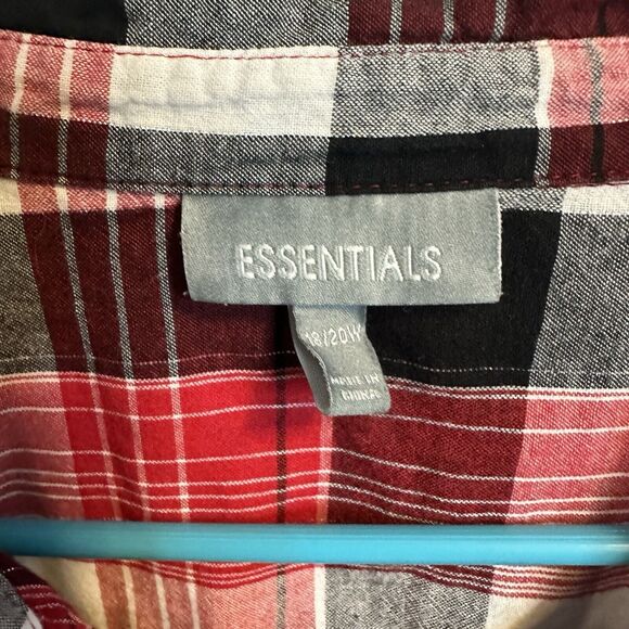 Essentials Womens Plus Sized‎ Plaid Button Down 18/20w 2x - Picture 4 of 6